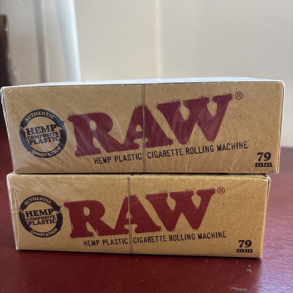 Raw Hemp Cigarette Joint Machine 79mm 1 1/4 Rolling Papers 2Full Boxs 24 Rollers